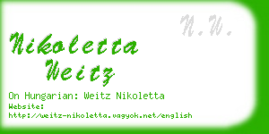 nikoletta weitz business card